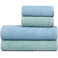 Jogo De Toalha 4 Pçs Atlântica Loft 100% Algodão 420 G-m² Azul Oceano-verde - 1