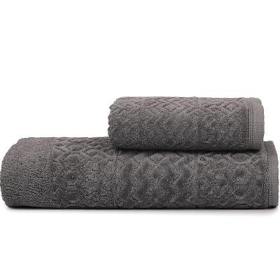 Jogo Toalha De Banho E Rosto Atlântica Loft 100% Algodão 420 G-m² Cinza