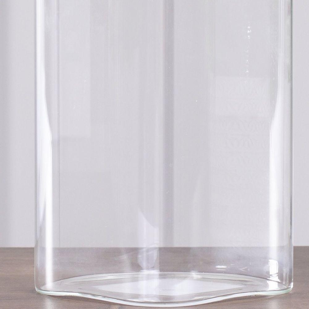 Pote De Vidro Com Tampa De Bambu Quadrado 500ml 10,5x10cm - 4