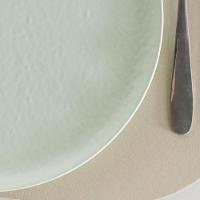 Prato Raso Melamina Texture 20cm Erva Doce