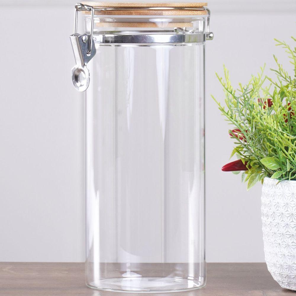 Pote De Vidro Hermético Com Tampa Redondo 1,5l 23x10cm - 4