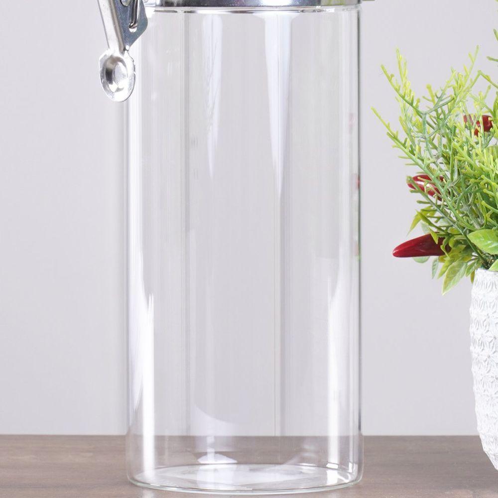 Pote De Vidro Hermético Com Tampa Redondo 1,5l 23x10cm - 5