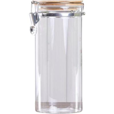 Pote De Vidro Hermético Com Tampa Redondo 1,5l 23x10cm