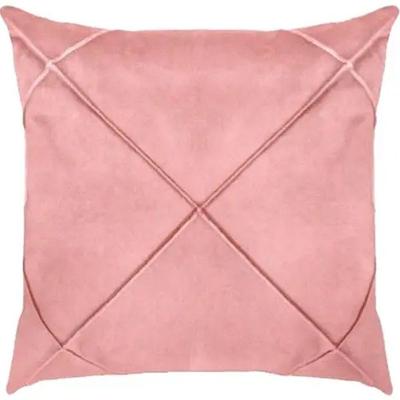 Capa De Almofada Suede Aveludada Drapeada 45x45cm Rosê