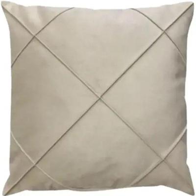 Capa De Almofada Suede Aveludada Drapeada 45x45cm Castor