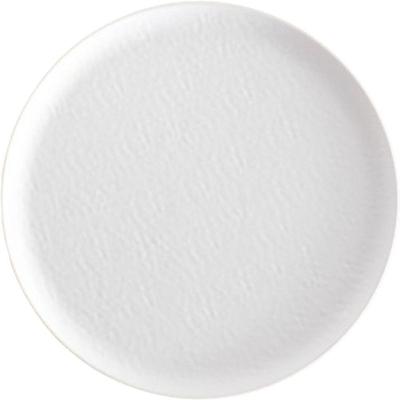 Prato Raso Melamina Texture 28cm Branco