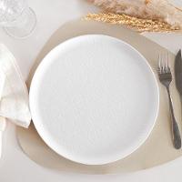 Prato Raso Melamina Texture 28cm Branco - 2