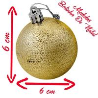 Kit 12 Bolas Natalinas Enfeite árvore De Natal 6cm Dourado - 2