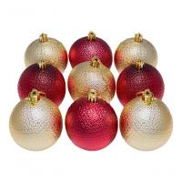 Kit 48 Bolas Natalinas árvore Natal 7cm Vermelho E Dourado - 1