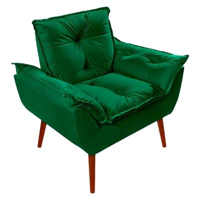 Poltrona Decorativa Opala Suede - Lm Decor Verde