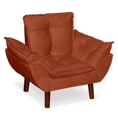 Mini Poltrona Decorativa Infantil Suede - Lm Decor Terracota