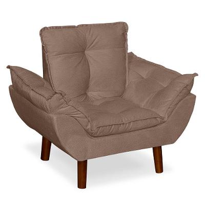 Mini Poltrona Decorativa Infantil Suede Cappuccino - Lm Decor