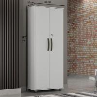 Armario Multiuso 20 Portas com Chave Caio Branco