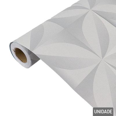 Papel De Parede 45cm X 5m Arabesco Cinza - Tudo Em Caixa