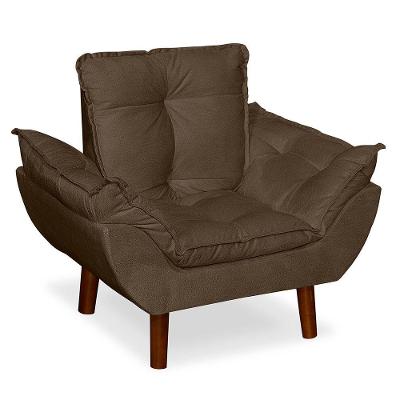 Mini Poltrona Decorativa Infantil Suede Marrom - Lm Decor