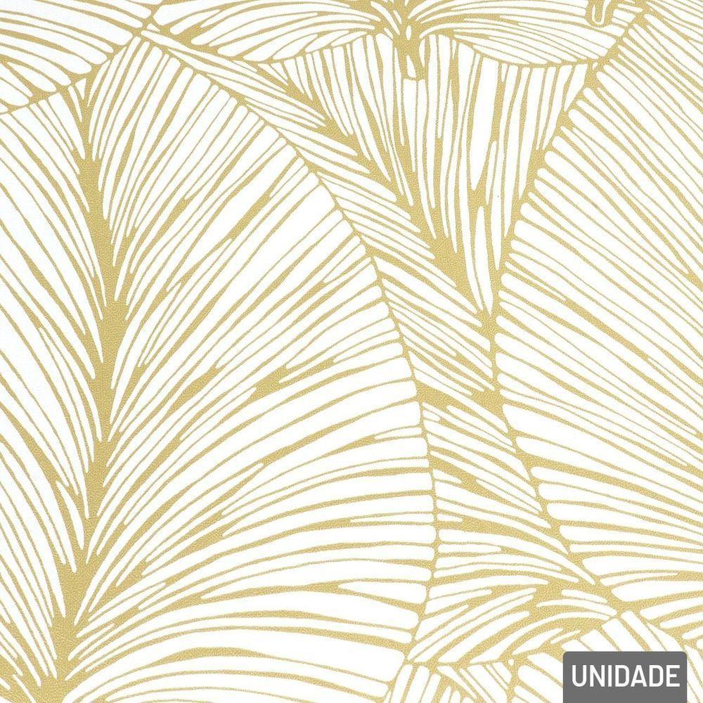 Papel De Parede 45cm X 5m Folhas Douradas - Tudo Em Caixa - 2
