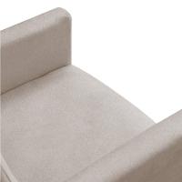 Poltrona Larissa Suede Pés Palito Castanho M11 - D'rossi Bege - 3