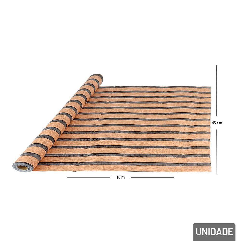Papel De Parede 45cm X 10m Ripado Laranja - Tudo Em Caixa - 3