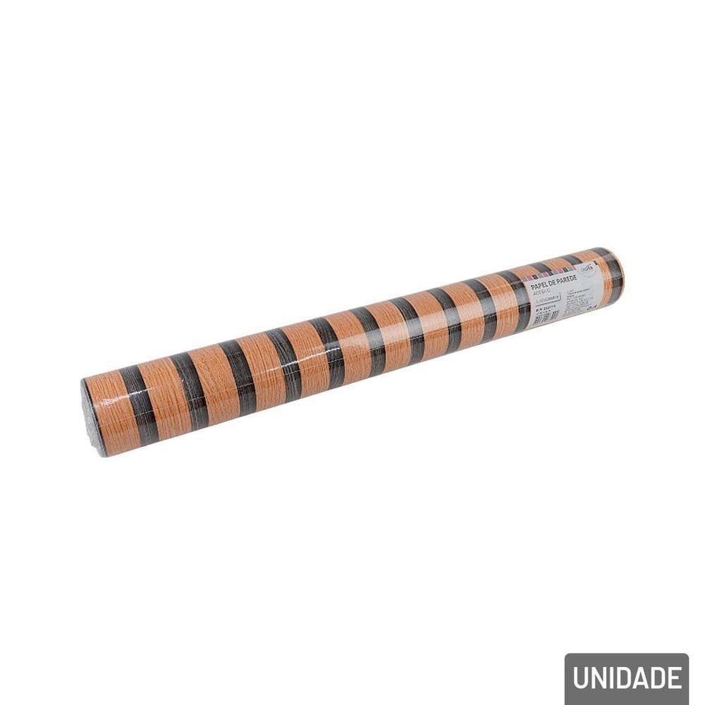 Papel De Parede 45cm X 10m Ripado Laranja - Tudo Em Caixa - 4