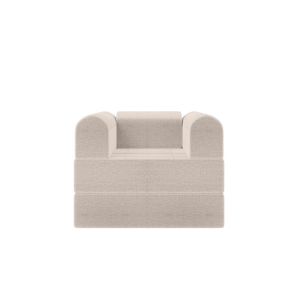 Poltrona Solteiro D-plus 90 Cm Monaco - Linho Bege Linho Bege - 6