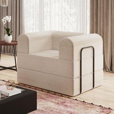 Poltrona Solteiro D-plus 90 Cm Monaco - Linho Bege Linho Bege