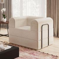 Poltrona Solteiro D-plus 90 Cm Monaco - Linho Bege Linho Bege - 1