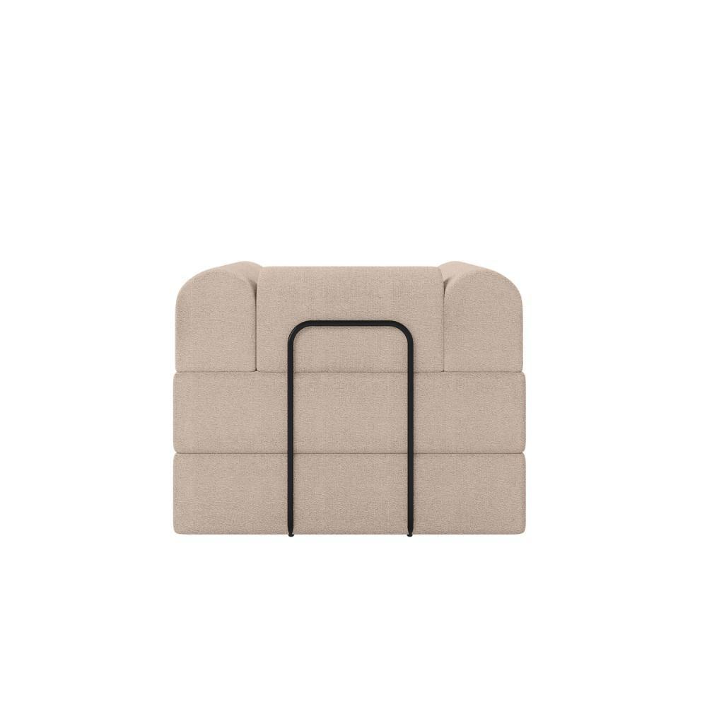 Poltrona Solteiro D-plus 90 Cm Monaco - Boucle Bege Boucle Bege - 6