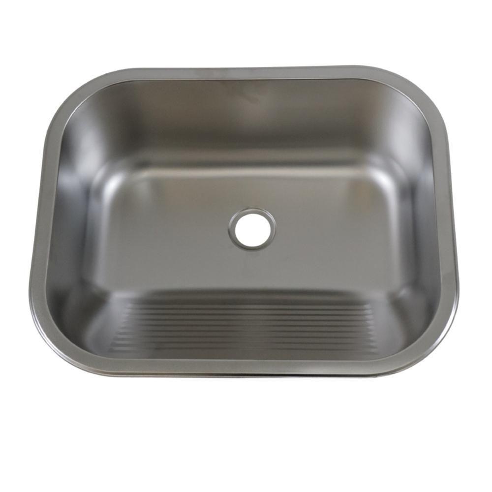 Tanque De Aço Inox 55x45 Com Cuba Ampla E Instalação Completa Para Lavanderia - 2