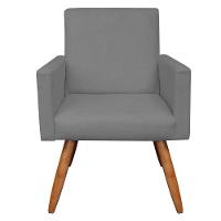 Poltrona Larissa Suede Pés Palito Castanho M11 - D'rossi Grafite - 7