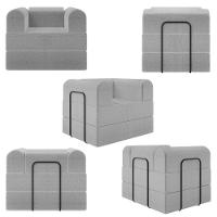 Poltrona Solteiro D-plus 90 Cm Monaco - Linho Cinza Linho Cinza