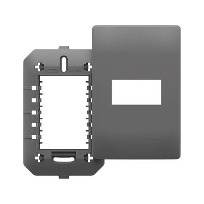 Placa Com Suporte Fame Habitat Onix 4x2 Para Módulo Horizontal Onix