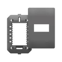 Placa Com Suporte Fame Habitat Onix 4x2 Para Módulo Horizontal Onix - 1