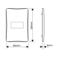Placa Com Suporte Fame Habitat Onix 4x2 Para Módulo Horizontal Onix - 2