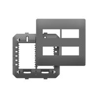 Placa Com Suporte Fame Habitat Onix 4x4 Para 4 Módulos Horizontais Distanciados Onix - 1