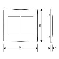 Placa Com Suporte Fame Habitat Onix 4x4 Para 6 Módulos Horizontais Onix - 2