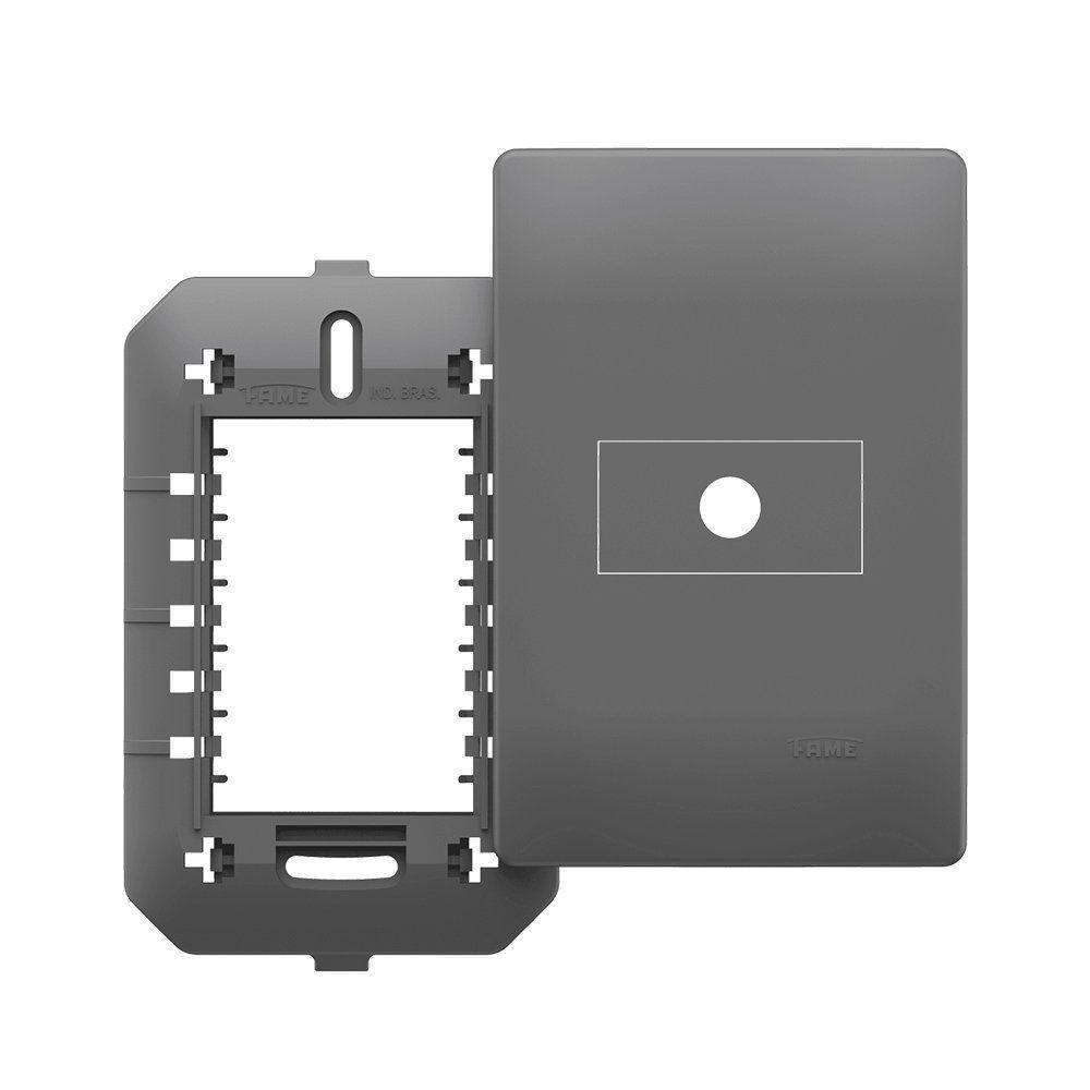 Placa Saída De Fio Com Suporte Fame Habitat Onix 4x2 Onix - 1