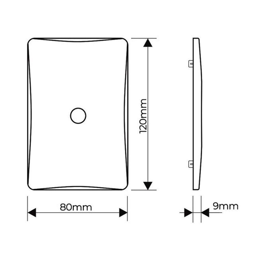 Placa Saída De Fio Com Suporte Fame Habitat Onix 4x2 Onix - 2