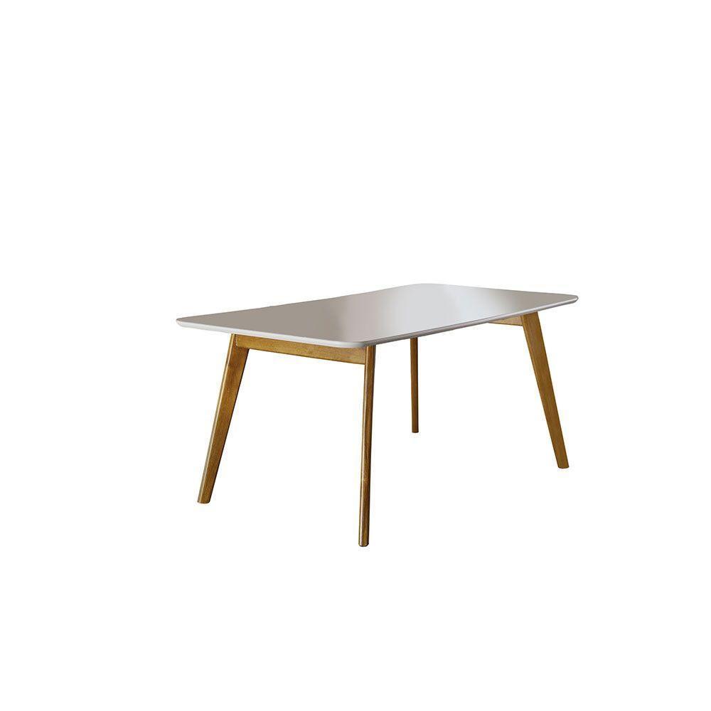 Conjunto Sala De Jantar Grécia Mesa E Cadeiras Móveis Mix Mel Com Off White - 3