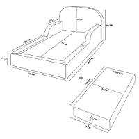 Cama Colchão Montessoriana Infantil Proteção Lateral Balaqui Rosa