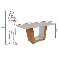 Mesa 1,70 Apogeu Com Vidro E 6 Cadeiras.apogeu Veludo Naturale Creme Amêndoa Clean/off White