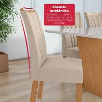 Mesa 1,70 Apogeu Com Vidro E 6 Cadeiras.apogeu Veludo Naturale Creme Amêndoa Clean/off White - 8