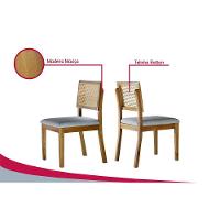 Conjunto Sala De Jantar Grécia Com 6 Cadeiras Móveis Mix Mel Com Off White