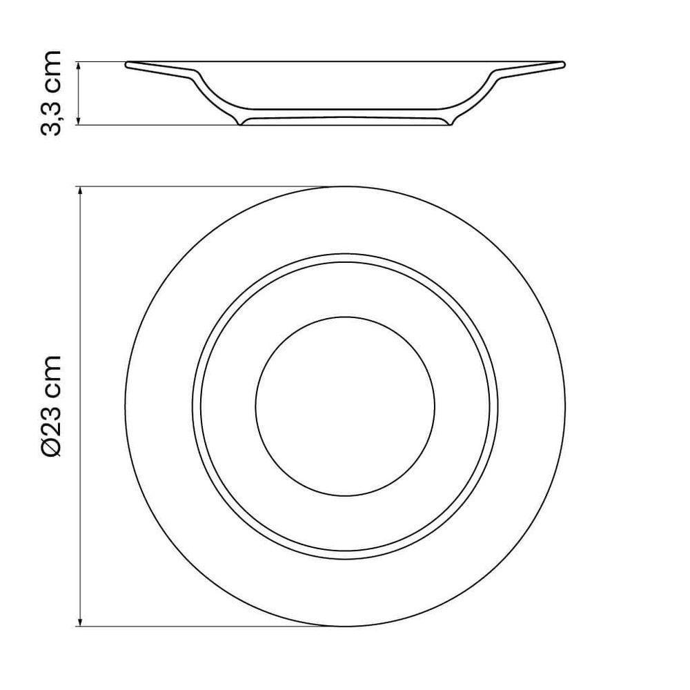 Prato Fundo Tramontina Marie Em Porcelana 23cm - 4