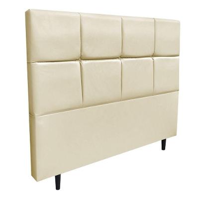 Cabeceira Roma Para Cama Box Casal 140 Cm Corino I02 - D'rossi Bege
