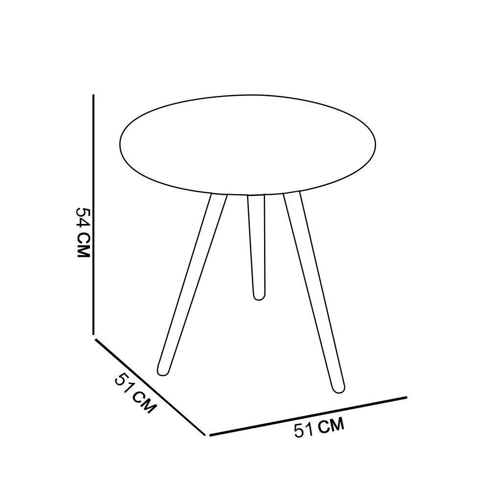 Conjunto Mesa Lateral E Mesa De Centro Preto B04 - D'rossi - 2