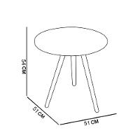 Conjunto Mesa Lateral E Mesa De Centro Preto B04 - D'rossi - 2