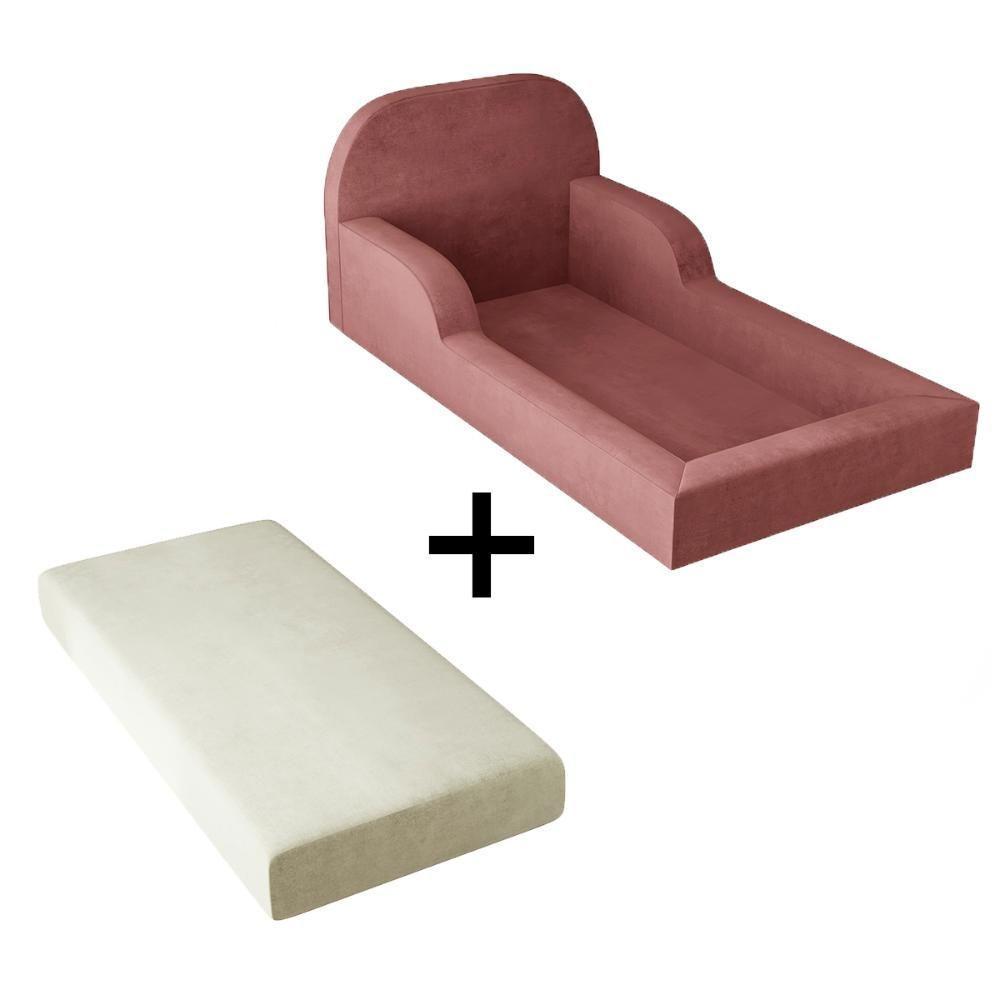 Cama Colchão Solteiro Montessoriana Infantil Balaqui Rosa - 3
