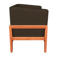 Kit 02 Poltronas Lucy Linho Base Madeira Castanho D'rossi Marrom A78 - 6