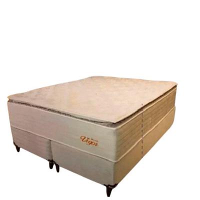 Conj Box Vigor Molas Ensacadas 198x158x65 Cm Topazio Bege