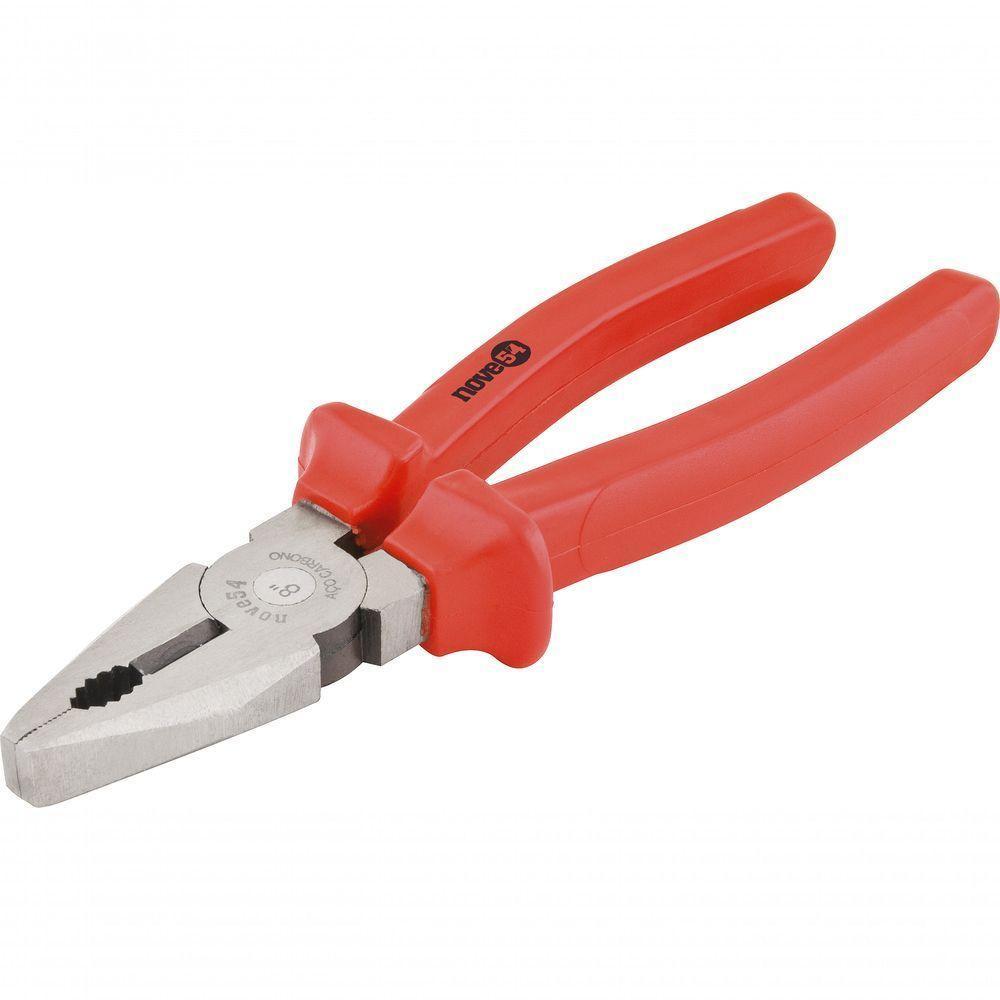 Alicate Universal 8 Aço Carbono Polido Plastificado Nove54 - 3